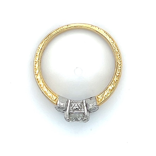 18K Yellow Gold Diamond Lady's Fashion Ring; Size 6.5