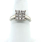 10K White Gold Diamond Lady's Fashion Ring; Size 7