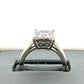 10K White Gold Diamond Lady's Fashion Ring; Size 7