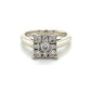 10K White Gold Diamond Lady's Fashion Ring; Size 7
