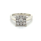 10K White Gold Diamond Lady's Fashion Ring; Size 7