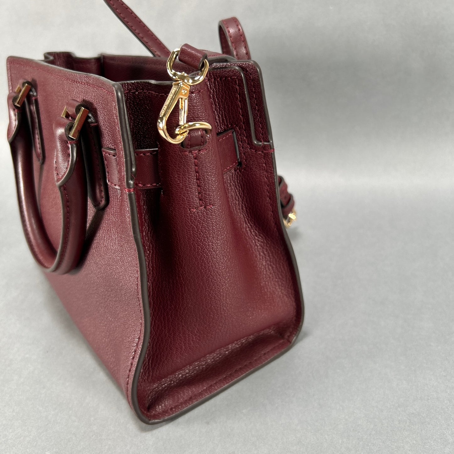 Michael Kors Hamilton Satchel Bag - Maroon
