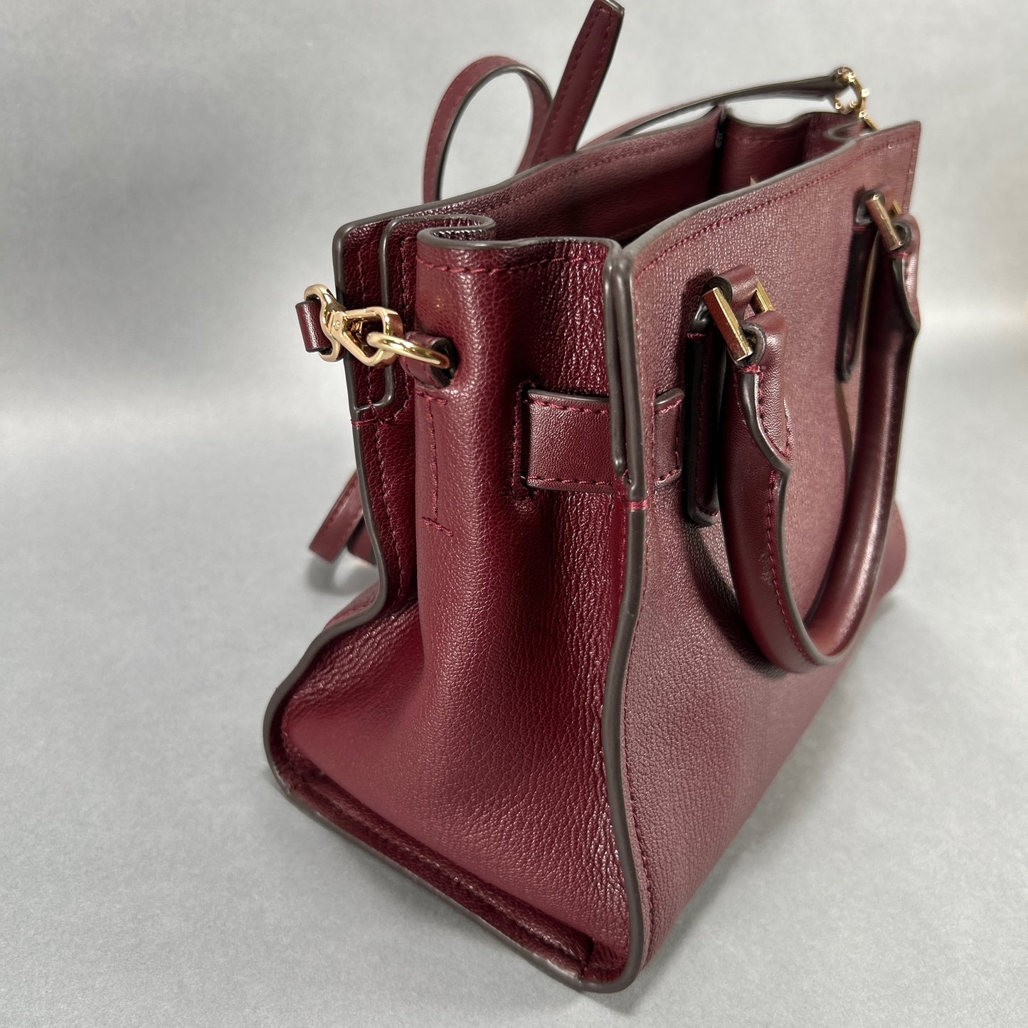 Michael Kors Hamilton Satchel Bag - Maroon
