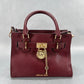 Michael Kors Hamilton Satchel Bag - Maroon