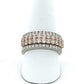 10K White Gold Diamond Lady's Fashion Ring; Size 10
