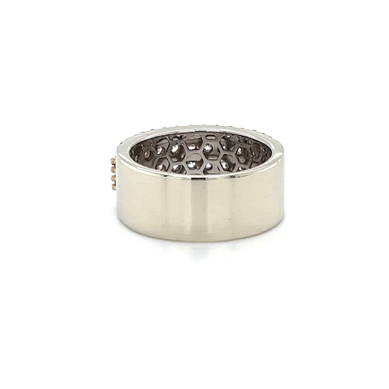 10K White Gold Diamond Lady's Fashion Ring; Size 10