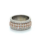 10K White Gold Diamond Lady's Fashion Ring; Size 10