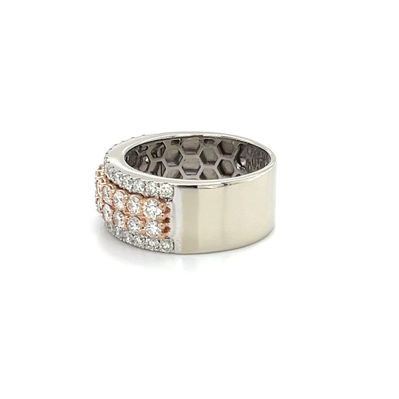 10K White Gold Diamond Lady's Fashion Ring; Size 10