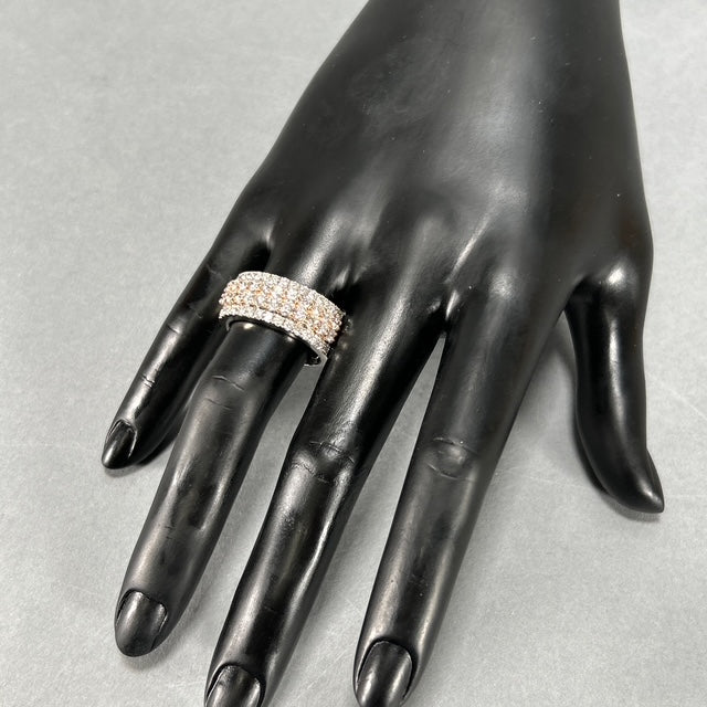 10K White Gold Diamond Lady's Fashion Ring; Size 10