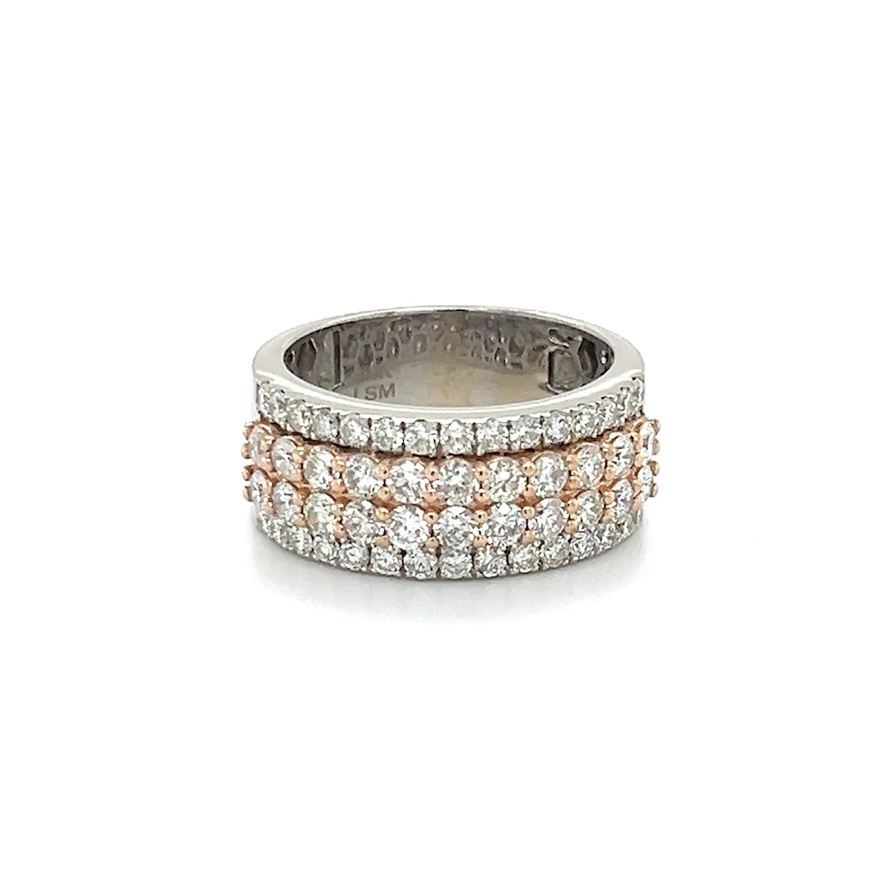 10K White Gold Diamond Lady's Fashion Ring; Size 10