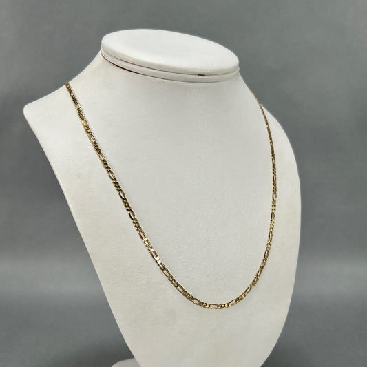 10K Yellow Gold 20" Figaro Chain; 4.6g