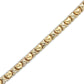 10K Yellow Gold 7" Hearts Bracelet