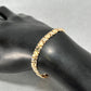 10K Yellow Gold 7" Hearts Bracelet