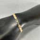 10K Yellow Gold 7" Hearts Bracelet