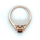 14K Rose Gold Diamond & Ruby Accent Lady's Ring; Size 6