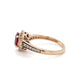 14K Rose Gold Diamond & Ruby Accent Lady's Ring; Size 6