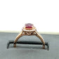 14K Rose Gold Diamond & Ruby Accent Lady's Ring; Size 6