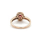 14K Rose Gold Diamond & Ruby Accent Lady's Ring; Size 6