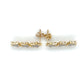 14K Two-Tone Gold 3 Star Stud Earrings; 2.3g