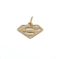 14K Yellow Gold Superman "S" Pendant