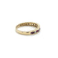 14K Yellow Gold Diamond & Ruby Accent Ring; Size 8
