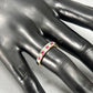 14K Yellow Gold Diamond & Ruby Accent Ring; Size 8