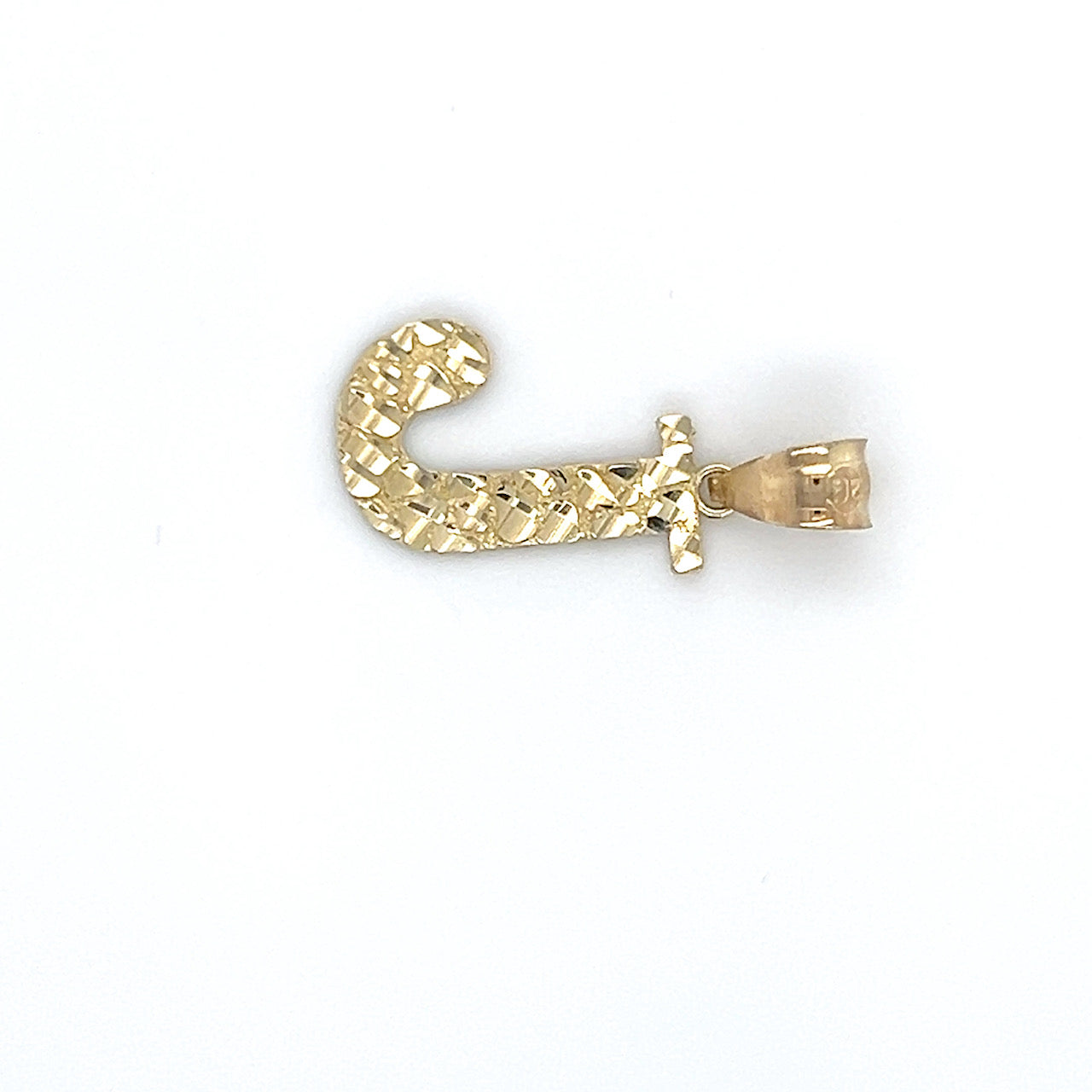 10K Yellow Gold "J" Pendant; 0.6g