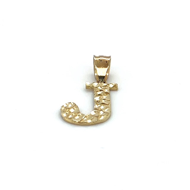 10K Yellow Gold "J" Pendant; 0.6g