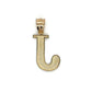 10K Yellow Gold "J" Pendant; 0.6g