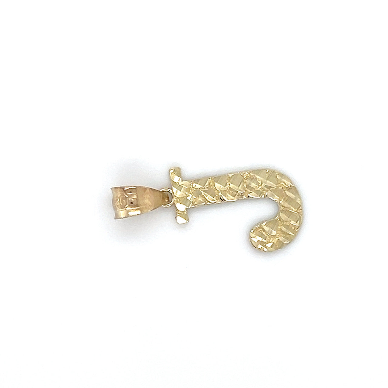 10K Yellow Gold "J" Pendant; 0.6g