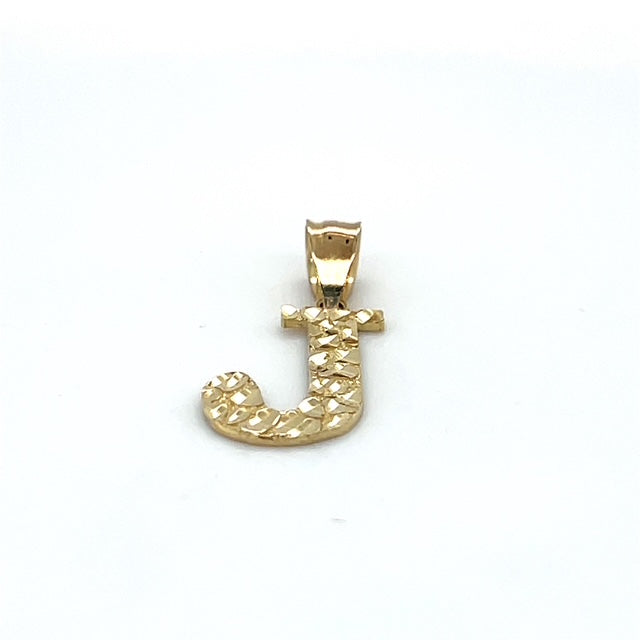 10K Yellow Gold "J" Pendant; 0.6g