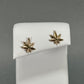 10K Yellow Gold Leaf Stud Earrings; 0.4g