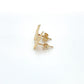 10K Yellow Gold Leaf Stud Earrings; 0.4g
