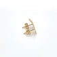 10K Yellow Gold Leaf Stud Earrings; 0.4g