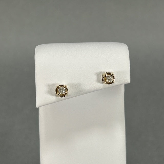 10K Yellow Gold Diamond Stud Earrings; 0.15 CTW; 1.3g