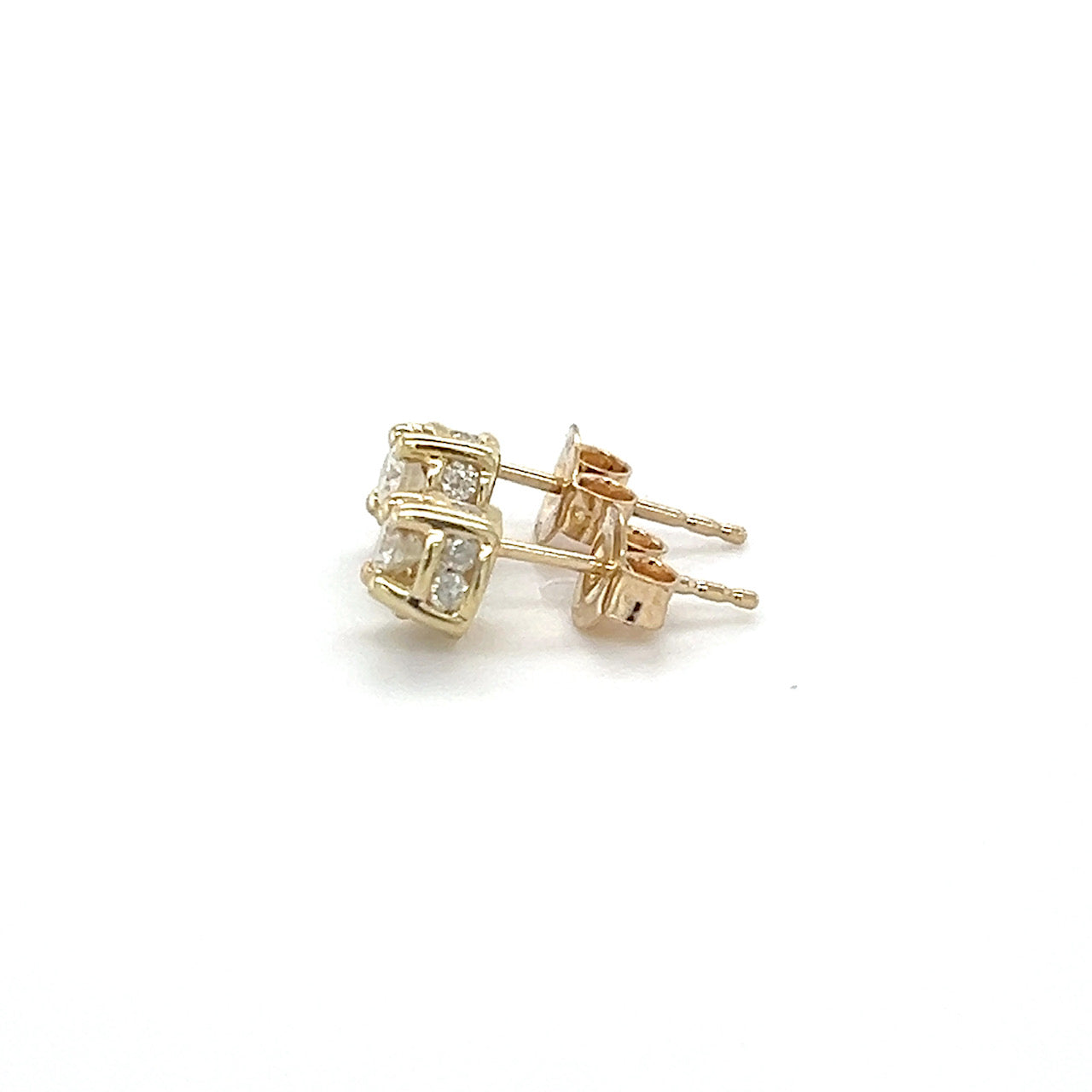 10K Yellow Gold Diamond Stud Earrings; 0.15 CTW; 1.3g