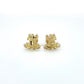 14K Yellow Gold Frog Stud Earrings; 0.9g