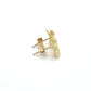14K Yellow Gold Frog Stud Earrings; 0.9g