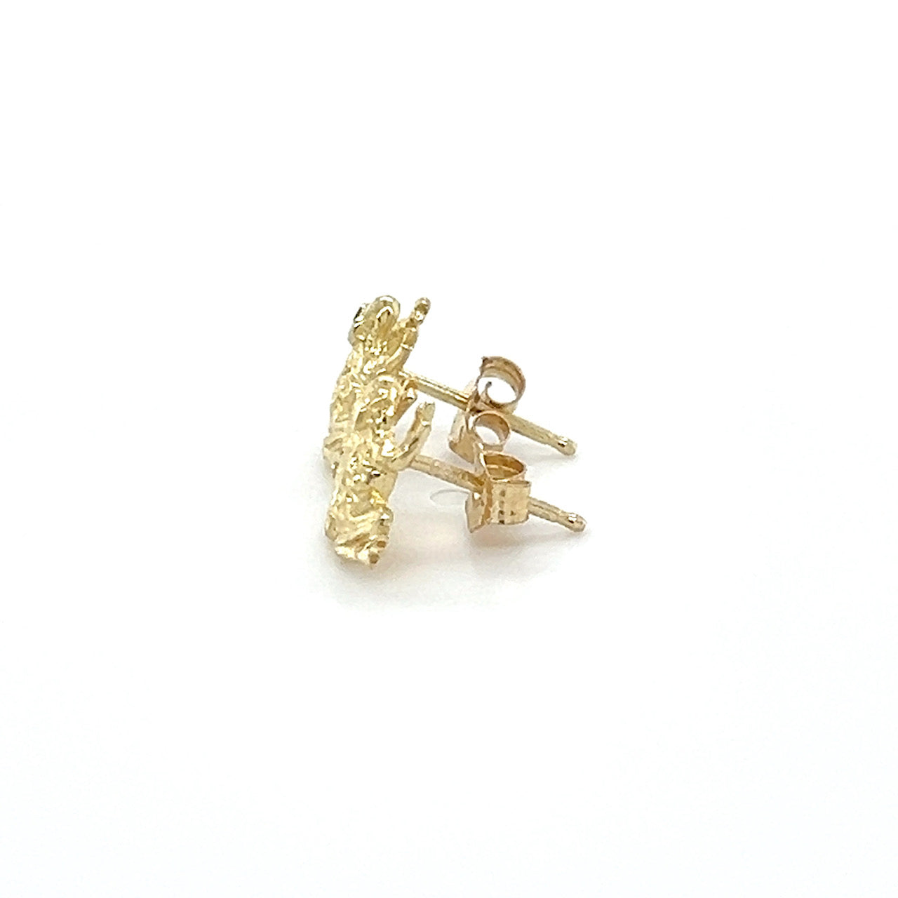 14K Yellow Gold Frog Stud Earrings; 0.9g