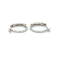 10K Two-Tone Gold Diamond Earrings; 0.12CTW; 2g