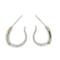 10K Two-Tone Gold Diamond Earrings; 0.12CTW; 2g