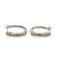 10K Two-Tone Gold Diamond Earrings; 0.12CTW; 2g
