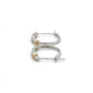 10K Two-Tone Gold Diamond Earrings; 0.12CTW; 2g