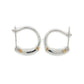 10K Two-Tone Gold Diamond Earrings; 0.12CTW; 2g