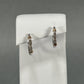 10K Two-Tone Gold Diamond Earrings; 0.12CTW; 2g