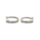 10K Two-Tone Gold Diamond Earrings; 0.12CTW; 2g