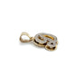 10K Two-Tone Gold Cursive "D" Pendant; 2.5g