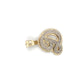 10K Two-Tone Gold Cursive "D" Pendant; 2.5g