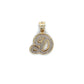 10K Two-Tone Gold Cursive "D" Pendant; 2.5g