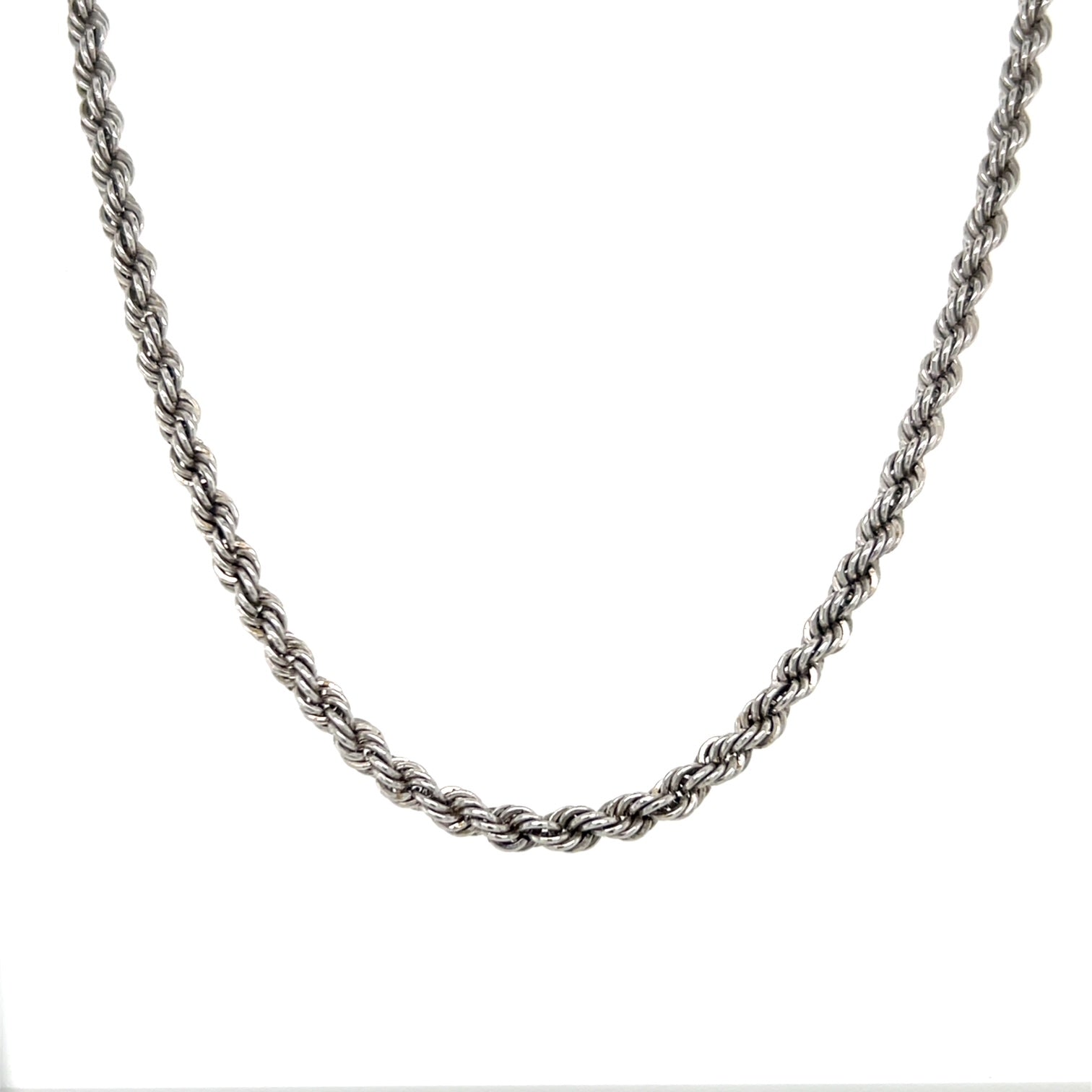 10K White Gold 22.5" Rope Chain